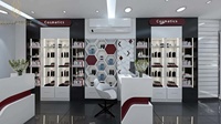 Étagères d'affichage lumineuses LED pour magasin de cosmétiques personnalisées, meubles d'affichage de maquillage écologiques et imperméables, vente en gros