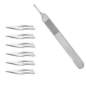 Manches de scalpel chirurgical manuel en acier inoxydable jetables avec lames, ensemble d'instruments de chirurgie générale pour cliniques et hôpitaux - Product Image 2