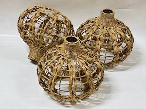 Pantalla de Lámpara Redonda de Estilo Asiático de Paja Marina Bao MInh, Diseño de Pantalla de Lámpara, Garantía de 10 Años, Venta al por Mayor - Product Image 3