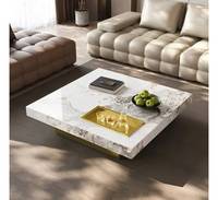 Blanc Autres Marbres Tables Basses Chaises Antique Fini Imperméable pour Hôtel Salon Villa Garantie 1 An à bas prix
