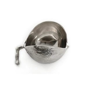 Silver Aluminium Peanut Shape Serving Bowl High Quality Designer Metal Dish Elegant <b>Tableware</b> For Dining And Events - Product Image 6
