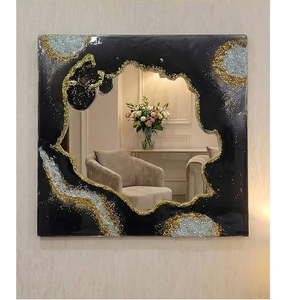 Wholesale Modern Design Resin <b>Mirror</b> Stylish Decorative Wall <b>Mirror</b> with Circle Decorative Design <b>for</b> Living Room & <b>Bedroom</b> Use - Product Image 4