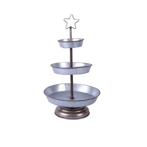 Tendance chaude Vintage Style campagnard galvanisé gâteau support Dessert affichage Cupcakes Muffins et pâtisseries forme de taille personnalisée - Product Image 4