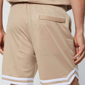 Ensemble de survêtement beige pour homme, t-shirt à manches courtes et short à rayures blanches, tenue décontractée d'été, streetwear - Product Image 5