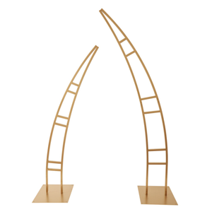 3 pièces/ensemble, accessoires d'arc de mariage en plein air en fer forgé géométrique irrégulier support de fleur fête anniversaire toile de fond ballon décor étagère - Product Image 1