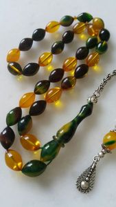 Rosario turquesa PERFECTO diseñado Tasbih accesorios de oración venta al por mayor Tasbih con cuentas de resina Natural formas cuentas de oración - Product Image 3