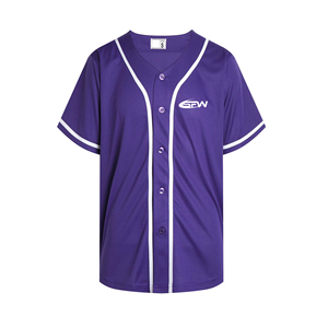 Maillot de baseball chemise d'équipe athlétique boutonné à manches courtes maille respirante vêtements de sport décontractés uniforme d'entraînement haut confortable - Product Image 1