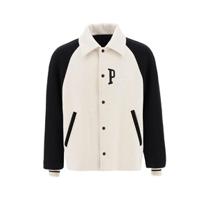 OEM Custom Embroidery Logo Vintage <b>Letterman</b> <b>Jackets</b> For Men Mandarin Collar Plus Size Winter Wool Varsity <b>Jacket</b> - Product Image 1