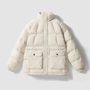 Chaqueta Acolchada con Capucha Unisex, Estilo Casual Urbano, Bordada, Resistente al Viento, Impermeable, Transpirable, Corte Holgado, para Invierno - Product Image 6