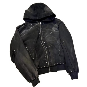 เสื้อมีฮู้ด500gsm มีซิปรูดซิปรูดซิปโอเวอร์ไซส์ผ้าฝ้าย100% น้ำหนักมากกำหนดโลโก้ได้ - Product Image 5