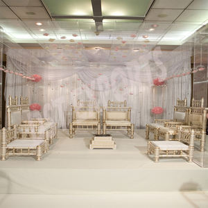 Juego de Sillas Vedi para Bodas Indias Tradicionales, Madera Tratada, Portátiles, Modernas, de Lujo, Talladas, Sillas Mandap - Product Image 4