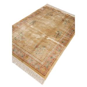 Tapis en soie noué à la main Gulmarg Pae-5101 doré, motif floral chinois traditionnel, épaisseur 10 mm, rectangulaire, pour couloir, idéal pour la maison des adolescents - Product Image 2