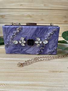 Pochette en résine pochette de déclaration sac à main Unique accessoire à la mode sac en résine à la mode sac à main élégant pochette transparente moderne - Product Image 3