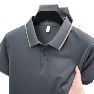 Camiseta Polo de manga corta de algodón fresco logotipo bordado personalizado liso para hombres camiseta en blanco camiseta Polo camisas polo - Product Image 4