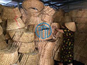 Natural Rattan Christmas Tree Collar Skirt Cover Handwoven <b>Wicker</b> Tree Skirt Rustic Holiday Decoration From Vietnam - Product Image 5