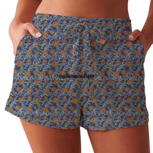 Shorts Estampados de Cintura Alta con Elástico para Mujer, Shorts Casuales para Yoga, Hogar, Dormir, Días Cálidos de Verano, Shorts de Mujer con Estampado - Product Image 1