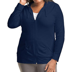 Vente en gros de sweats à capuche confortables pour femmes respirants à séchage rapide personnalisés de couleur unie pour femmes - Product Image 1