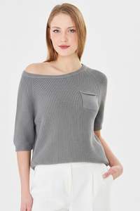 Suéter de Punto para Mujer, 100% Algodón Orgánico, Holgado, Transpirable, Suave y Cálido - Product Image 2