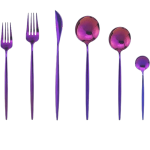 Nuevo Tipo de cubiertos baratos para restaurante, cucharas de cena, tenedores y cuchillos, cubiertos de acero inoxidable, chapados en cobre para uso en Bodas de Hotel - Product Image 5