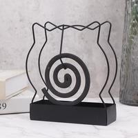 Support de bobine de moustique en métal fait à la main couleur noire parfait pour la maison chambre salon bureau utilisation porte-bobine