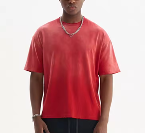 เสื้อยืดลำลองโอเวอร์ไซส์สำหรับผู้ชายเสื้อยืดผ้าคอตตอนสไตล์วินเทจผ้า100% ซีดจางออกแบบได้ตามต้องการ - Product Image 3