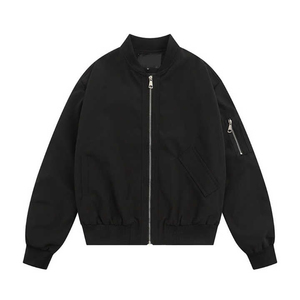 Cotton Bomber <b>Jacket</b> Manufacturing | Custom Casual Bomber <b>Jackets</b> Supplier <b>Long</b> Sleeves Comfortable <b>Jacket</b> - Product Image 5