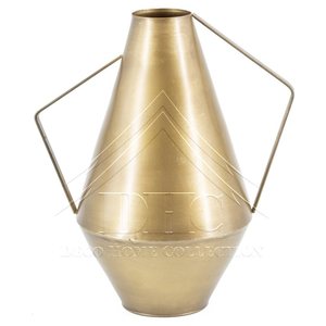 Vase décoratif moderne en métal doré martelé, pot à fleurs de luxe en laiton, centre de table, vases antiques en aluminium pour la maison et la décoration de mariage - Product Image 2