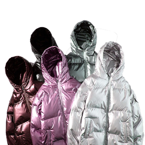 Blouson d'hiver à capuche pour homme, couleur unie, duvet de canard avec tissu en toile, directement du fabricant, personnalisation de la marque - Product Image 1