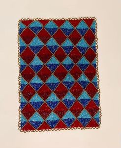 เสื่อโต๊ะลูกปัดแก้วสีเบจและสีทองทำด้วยมือเสื่อลูกปัดแก้วสำหรับตกแต่งโต๊ะรับประทานอาหาร - Product Image 3