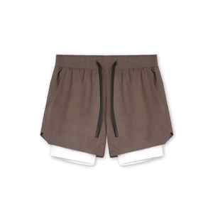 Pantalones Cortos de Gimnasio Sublimados 2 en 1, Cintura Elástica Cómoda, Entrenamiento de Yoga de 7 Pulgadas, Pantalones Cortos de Entrenamiento de Dos Capas - Product Image 3