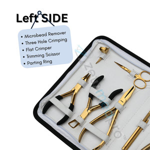 Kit d'outils professionnels pour extensions de cheveux avec crochets à boucles et trois types de pinces pour l'application en salon - Product Image 4