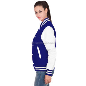 Veste universitaire élégante pour femme en molleton de coton MCACVJ-330 matelassée respirante brodée teinte aspect moderne durable - Product Image 2