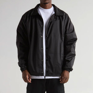 Veste coupe-vent de qualité supérieure à prix de gros, veste de coach à boutons, service OEM ODM, vestes brodées personnalisées - Product Image 1