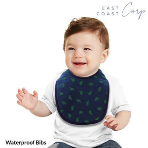 Bavoirs pour bébé unisexes imperméables en coton doux à boutons-pression, bavoirs solides en tricot pour nourrissons 100% coton Service OEM disponible - Product Image 4