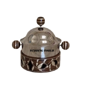 Calentador de Comida de Metal de Primera Calidad, Cazuela Hecha a Mano, Calentador de Comida de Metal de Diseño Clásico y Elegante - Product Image 6