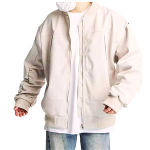 Zipper <b>Bomber</b> Jacket Winter Formal Denim Striped Premium Quality Fashion Streetwear Warm Casual Outerwear Trendy Jacket - Product Image 3