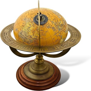 Hot bán Antique trang trí máy tính để bàn xoay giáo dục thế giới toàn cầu với cơ sở bằng gỗ Trái Đất toàn cầu - Product Image 2