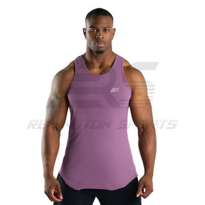 เสื้อกล้ามเล่นกีฬาของผู้ชายเสื้อกล้ามใส่ออกกำลังกายสีพื้น - Product Image 4