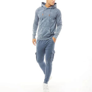 Men Washed Tracksuit Heavyweight Cotton Acid Wash <b>Hoodie</b> And Joggers Set Premium Streetwear Vintage Style Custom Logo Wholesale - Product Image 6
