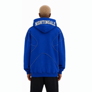 2026 Latest <b>Oversized</b> Panel <b>Stitch</b> Pullover Fleece <b>Hoodie</b> Heavyweight Drop Shoulder Casual Winter Streetwear Custom <b>Hoodie</b> - Product Image 2