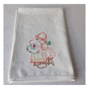 Serviette de cuisine en coton mélangé à imprimé numérique personnalisé motif herbe, serviette à thé, OEM ODM, faible MOQ, vente en gros directe usine - Product Image 3