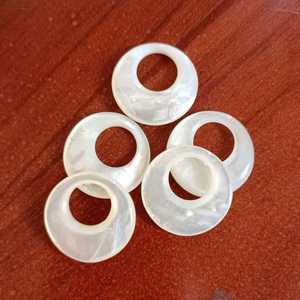 แผ่นดิสก์เปลือกหอยมุกหินธรรมชาติลูกปัดอัญมณีแบบหลวมลายขวางเป็นมิตรต่อสิ่งแวดล้อมสำหรับตกแต่งบ้าน - Product Image 2