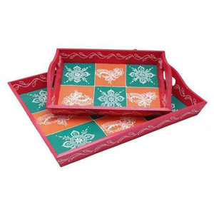 Bandeja de madera redonda de alta calidad para decoración del hogar, estilo de arte moderno, regalo de celebración festiva estándar superior, temporada de Navidad - Product Image 4