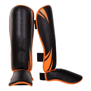MMA Arts Martiaux Protège-tibias Conception Personnalisée Kickboxing Protège-tibias Jambes de boxe en cuir Muay Thai Professionnel Personnalisé - Product Image 3