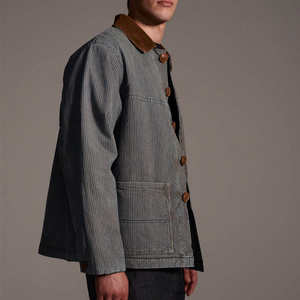 Chaqueta Vaquera de Mezclilla Gruesa Personalizada 2025, Estilo Japonés, 11-15 oz, con Bordes Rojos, para Hombre - Product Image 2