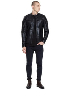 Chaqueta Bomber de PU para Hombre, Impermeable, Personalizada, con Cuello Alto, Tela de Lona, OEM, Chaqueta Premium Personalizada - Product Image 3