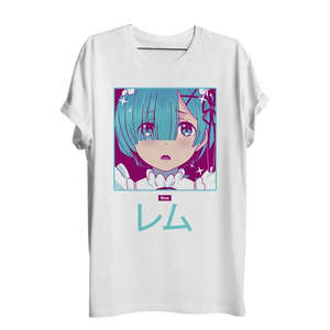 Camiseta de Anime 100% Algodón, Life in Another World, Tela Jersey con Decoración de Logotipo con Impresión Digital - Product Image 1