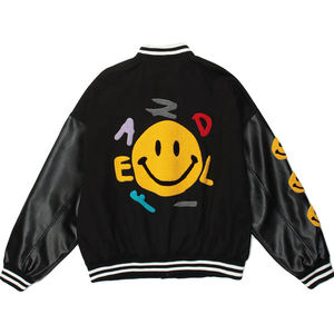 Veste universitaire Letterman à logo personnalisé pour hommes, tissu de laine de baseball universitaire, manches en cuir, capuche, design chenille personnalisé - Product Image 4