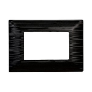 Piastra di plastica etroit serie solare 3P colore nero satinato compatibile con Bticino Matix-materiali elettrici/compatibile - Product Image 1
