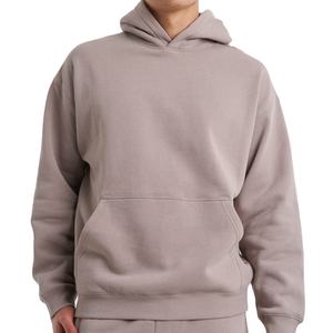 2025 ropa de calle de alta calidad 360gsm 100% algodón Sudadera con capucha de gran tamaño Casual en blanco personalizado Sudadera con capucha para hombres básicos - Product Image 6